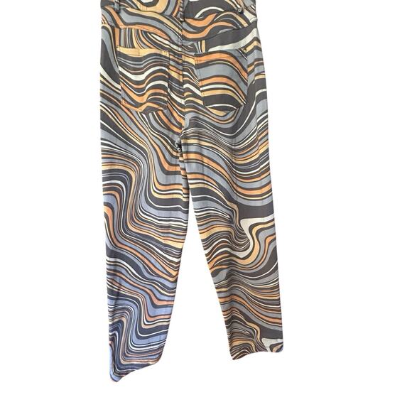 Forever 21 Women’s Allover Abstract Crop Top & Matching Pants Orange Swirls M - Picture 8 of 16